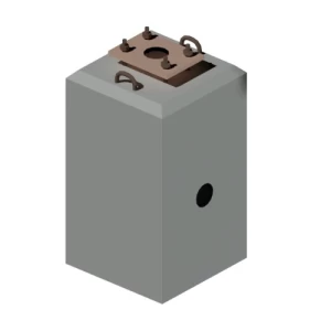 Concrete Lighting Pole Bases 60×60×60 cm Reinforcement 2 Hook Anchor Bolt 24/700mm Without Insulation | Matkel Store