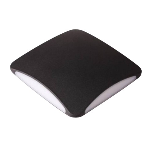 Wall Installed LED Lighting Unit 12 Watt 10x10 cm Black | Matkel Store