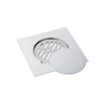 صفاية تصريف مربعة ارضية، ابعاد 15×15 سم، لون فضى 