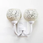 Wall Light with Classic Design, 11 cm Length, 14 cm Width, White Color