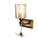 Crystal Wall Lamp, Total Length 33 cm Gold Color