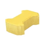 بلاط انترلوك حرف اي  سمك 6 سم حجم 137×198 مم لون اصفر فاتح | شركة ارتك