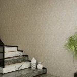 ورق حائط بني فاتح كلاسيك، مقاس 10م × 50 سم 