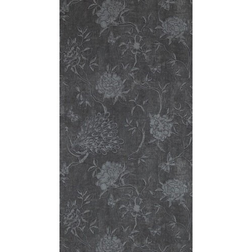 Dutch Floral Wallpaper 10 m x 0.53 m Dark Gray, Model 18420 | Balbaid Decor Company
