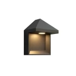 LED Outdoor Cottage-Style Wall Light, Size 18×14×10 cm, Gray Color
