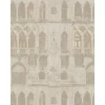 Italian Wallpaper Beige Color Modern Design, Size 10mx1.06m, Model 81735