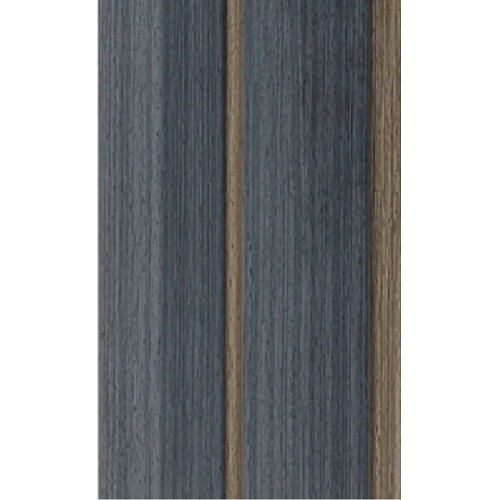 PVC Wood Replacement Panels 12x290 cm Gray with Brown Dividers | Luxury line