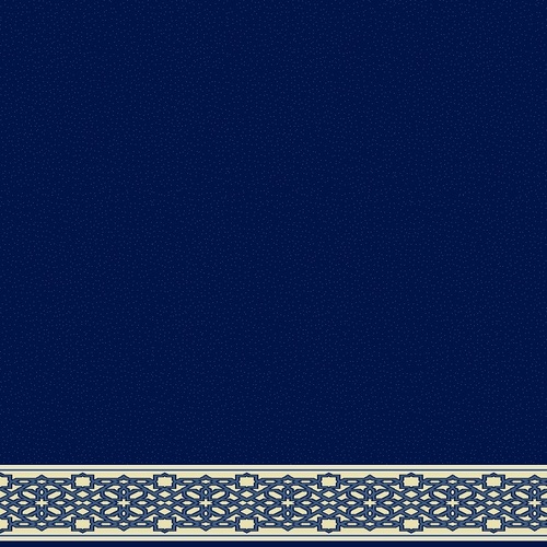 موكيت المساجد لون كحلي، طول الخيط 12 ملم، زخرفة إسلامية، موديل سجي | 