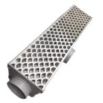 مجرى تصريف مياه المنيوم شكل السمكة مزايا مع فتحة تصريف 2 إنش عرض 10 سم