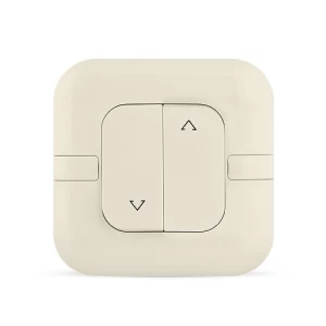 Curtain Switch 2 Gang Wide Rocker 10 Amp, Beige, 7x7cm, 250V | Spectra