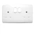 Electrical Switch socket  with 2 g switch 2 way 13 Amp Alfanar Model  ALF Classic Size 7x14 Colour White