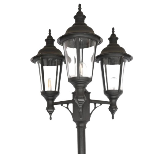Outdoor Lighting Pole 240x65 cm, Black Color | Matkel Store