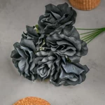 ورد صناعى توبيا، لون رمادى، مقاس 40 سم 