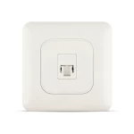 Computer Socket RJ45 Cat 6 with Shutter, 1 Gang, White Color, 7x7cm | Spectra