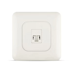 فيش كمبيوتر RJ45 كات 6 مع شتر، مفرد، 7×7 سم، لون أبيض | Spectra