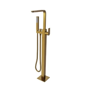 Floor Shower Mixer Standing With Movable Handle 107.3×27.5×21 cm, Matt Gold | Hatch Company
