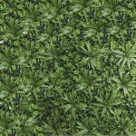 3D Wall Grass Panel, Length 100 cm, Width 100 cm, Green Color