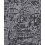 Youth and children wallpaper, dark gray color, length 10 m, width 0.53 m, model 465914 