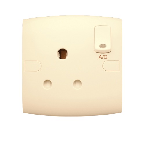 Special Socket with Switch 2 Way LED 15 Amp 7x7 cm Beige | Al Fanar