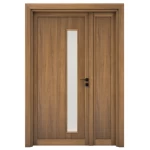 High Quality Wooden Double Door, Brown, Size 160 × 235 cm, 6 cm Thickness, Model GDO5