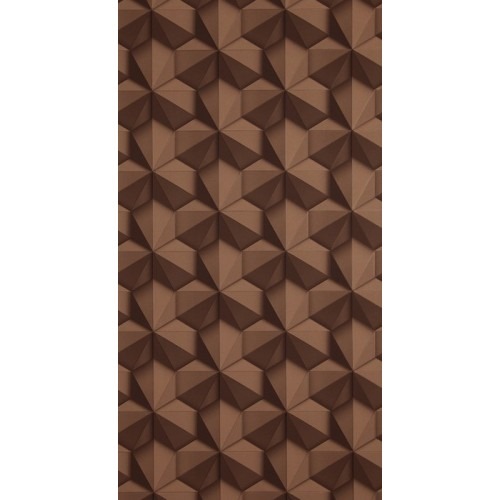Dutch Geometric Wallpaper Size 10m x 0.53m, Brown Color, Model 218416 | Balbaid Decor Company