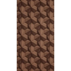 Dutch Geometric Wallpaper Size 10m x 0.53m, Brown Color, Model 218416 | Balbaid Decor Company