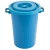 HDPE Plastic Waste Bin, Capacity 56 Liters, Size 45x45x65 cm, Blue Color, Model GHAVS
