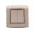 Electrical light switch 2 gang 2 way 20 Amp Omnia Al Fanar Company  Size 7×7 cm Color Gold with Gold Ring