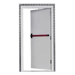 Fire door SFFECO  galvanized steel   without Window  Model SF/SD Single Door leaf size 1950×900   mm  Color Gray