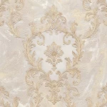 Italian classic wall Covering, size 10 m x 1.06 m, beige color, model 083602 