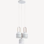 Glass Ceiling Pendant Modern, Dimensions 58 x 58 x 24.5 cm, white Color