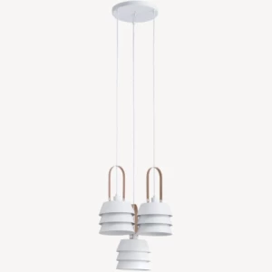 Glass Ceiling Pendant Modern 58 x 58 x 24.5 cm, White Color | Abyat Company