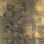 ورق جداري بلجيكي، لون ذهبي، تصميم نقشات، مقاس 10م × 0.53سم