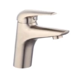 Short Automatic Washbasin Mixer Brass, Light Bronze With Harab