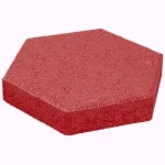 Interlock floor tiles, dimensions 20x23 cm, height 8 cm, Hexagonal design, light red color | Al Wasd Industrial
