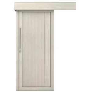 Premium Modern Solid Wood Sliding Door 110×265 cm, 6 cm Thick, Light Gray | YT-00166177
