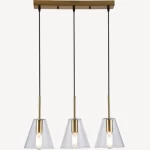 Contemporary LED Crystal Lighting Fixture, Size 78 x 28 x 25 cm, bronze Color