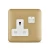 فيش مفرد 13 أمبير مع مدخل يو اس بي 2.1 امبير، لون ذهبي، 7×7 سم | سبكترا