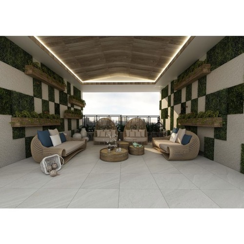 Outdoor Ceramic Floor Tiles 43x43 cm, 12 mm Thickness, Gray | Saudi Ceramics