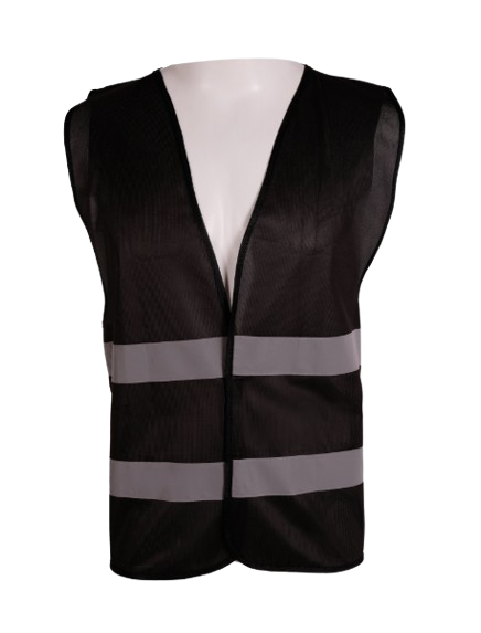 Medium Duty Safety Vest Reflective Strips Size M, 1 kg, Black Color | Muedda Store
