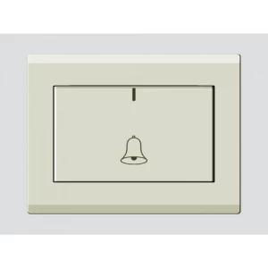 Doorbell Switch 7×7 cm, 16 Amp, Beige Color | Art DNA
