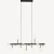 Luxurious black and gold ceiling pendant, dimensions 132x56x158 cm
