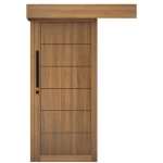 باب سحاب بريميوم عصري، لون بيج غامق، مقاس 265 × 110 سم، سمك 6 سم، موديل Bm01