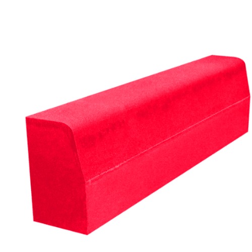 Road Curbstone 90×30 cm, Thickness 12/15 cm, Red Color, 93 kg | 