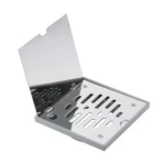 صفاية تصريف ارضيه، ستانلس ستيل، لون فضى، مقاس 15×15 سم 