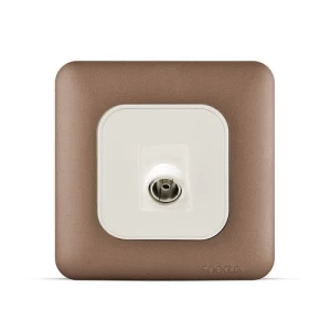 فيش تلفزيون مائل مفرد 7×7 سم لون نحاسي | SPECTRA