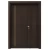 Dark Brown Wooden Door and a Half, Size 160 × 235 cm, Model GMO2
