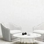 ورق جدران سادة، لون ابيض رمادي، مقاس15.6 م × 100 سم