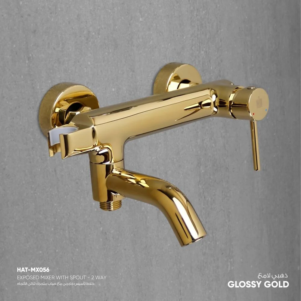 Shattaf Mixer External Establishment Two-Way Moving Fog 1358g Glossy Gold | Hatch Company