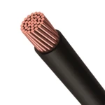 سلك كهرباء نحاس مجدول 2 AWG جهد 600 فولت (MTW)، لون اسود، طول اللفة 500 قدم | كابلات الشرقية